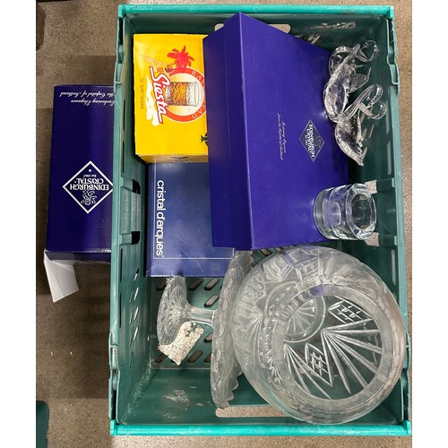 2293 - A collection of crystal glass including Edinburgh crystal tumblers, and a decanter, together with a ... 