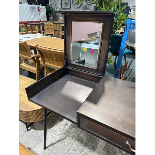 3139 - An industrial style two drawer desk/dressing table