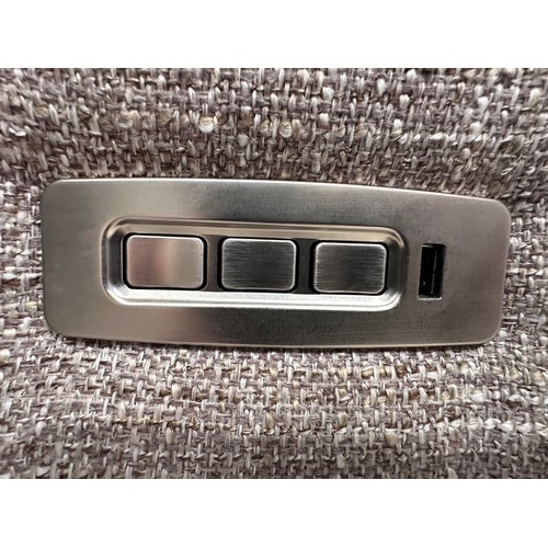 3116A - An G-plan oatmeal fabric upholstered electric reclining 3 seater sofa