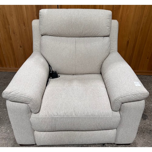 3127B - A sand fabric electric reclining armchair