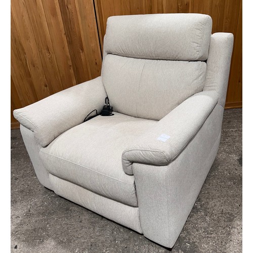 3127B - A sand fabric electric reclining armchair