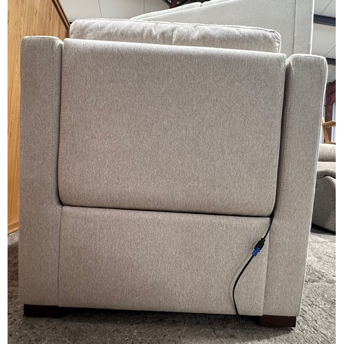 3127B - A sand fabric electric reclining armchair
