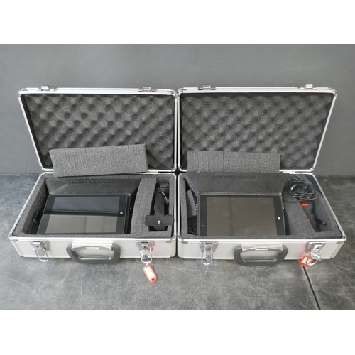 Two dark arts paranormal apparition camera kits with windows PC based smart tablets - with aluminium flight cases