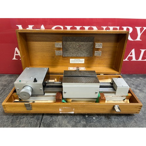 A Taylor Hobson 150mm Traversing Table with wooden case