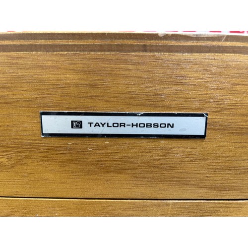 A Taylor Hobson 150mm Traversing Table with wooden case