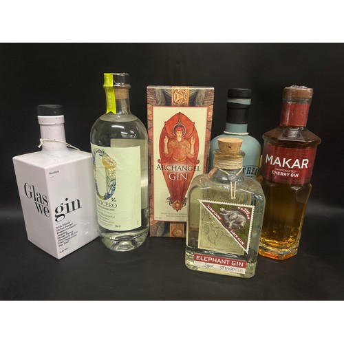 2270 - Approximately 28 bottles of gin including Bombay, Makar, Archangel, etc.  *Not available for packing... 