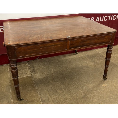 144 - A William IV mahogany two drawer serving table