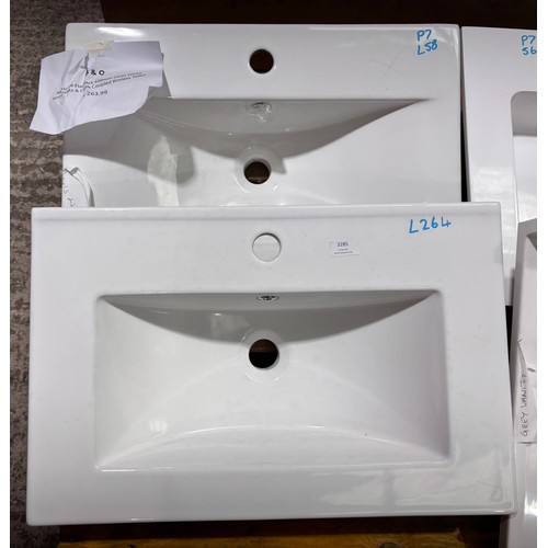 Six Victorian Plumbing ceramic sinks (636-58,264,56,57,52,53) *This lot is subject to VAT