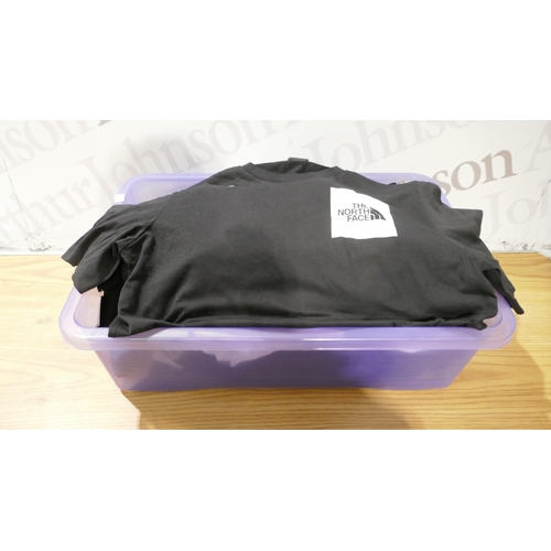 6155 - A quantity of branded clothing to include North Face, Ted Baker, Under Armour, DKNY, etc, various st... 
