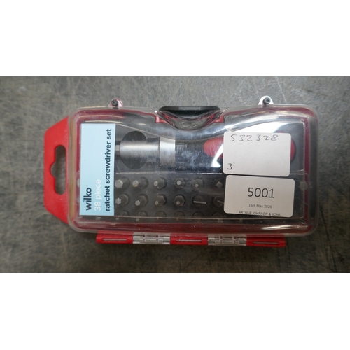 5001 - A selection of hand tools and DIY consumables including a cordless screwdriver set, tin snips, plier... 