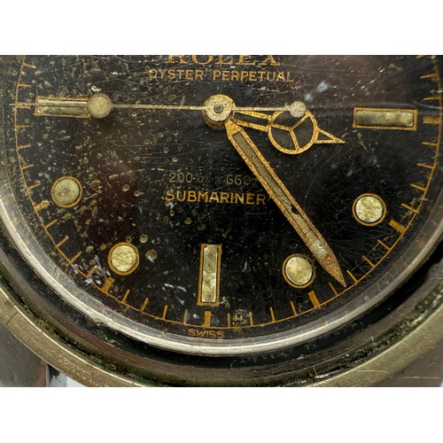 7100 - Rolex - a rare 1958 Oyster Perpetual Submariner wristwatch 'Big Crown', stainless steel case, refere... 
