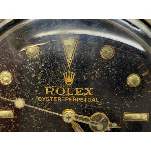 7100 - Rolex - a rare 1958 Oyster Perpetual Submariner wristwatch 'Big Crown', stainless steel case, refere... 