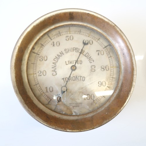 2287 - Two maritime pressure gauges manufactured by The Jas. Morrison Brass Mfg. Co. Ltd. based in Toronto,... 