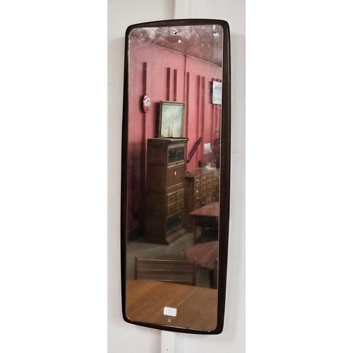 74 - A rectangular teak framed mirror