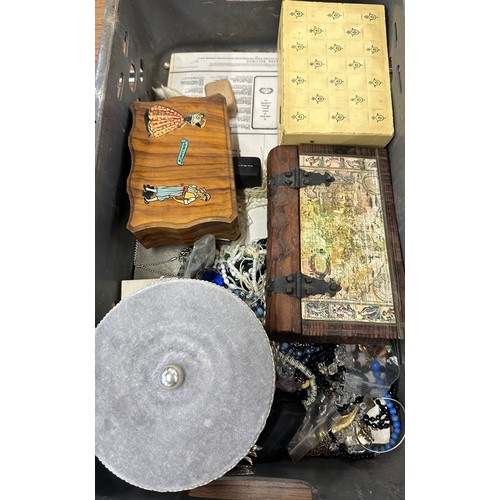 2185 - A collection of costume jewellery and jewellery boxes
