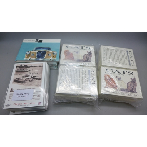 2193 - Forty Golden Era card sets - 20 Cats (24 cards a set) and 20 Classic Wolseley cars