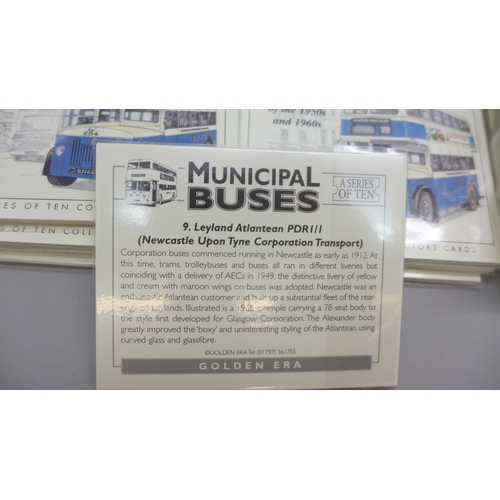 2194 - Fifty Golden Era card sets - Municipal Buses of The 1950s and 1960s