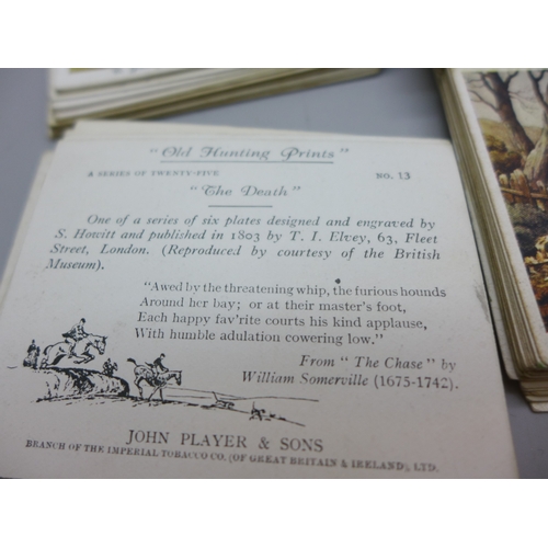 2195 - A large mixed collection of spare cigarette cards, Player's - Old Hunting Prints/Churchman-Modern Wo... 