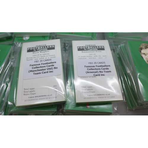 2198 - Forty Golden Era Football sets - 20 Manchester United sets and 20 Arsenal sets