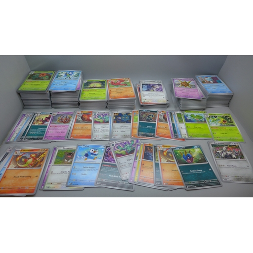 2219 - Pokémon cards; a mixed collection of Holographic, Non Holographic, no Energy cards, from multiple se... 