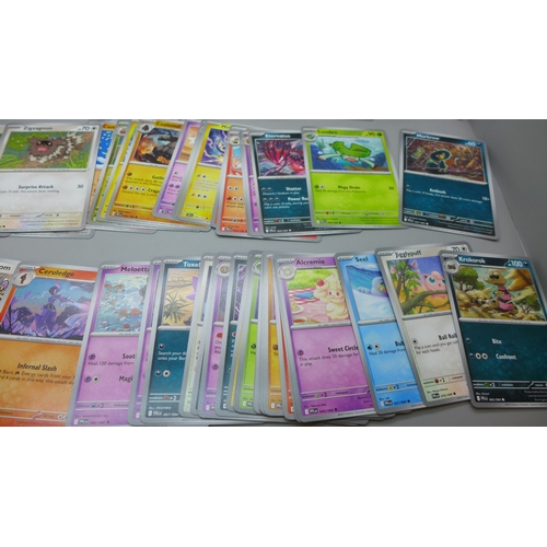 2222 - A large collection of Pokémon cards including over 100 Holographic cards, includes Rares, Reverse Ho... 