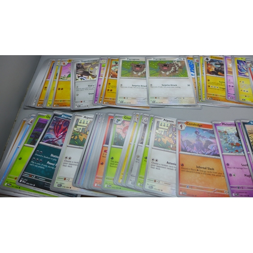 2222 - A large collection of Pokémon cards including over 100 Holographic cards, includes Rares, Reverse Ho... 