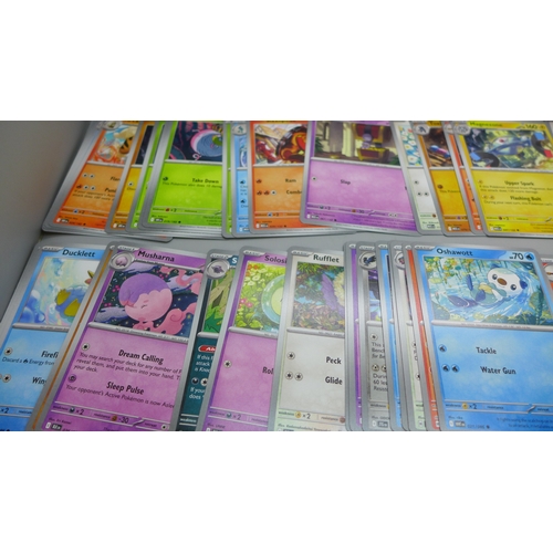 2223 - Pokémon cards; mixed Holographic and Non-holographic including Reverse Holos