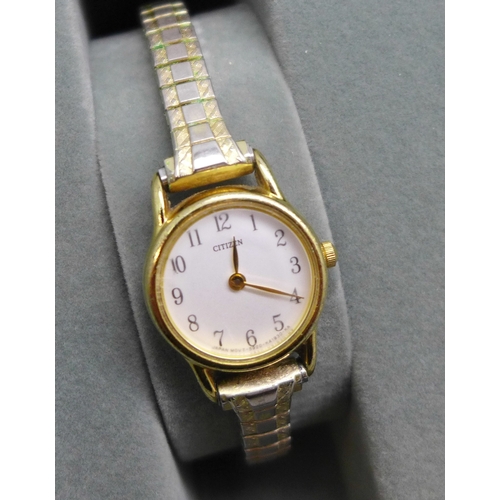 2229 - A Seiko Quartz wristwatch, a lady's Oris wristwatch with 10 year gold filled case, two other lady's ... 