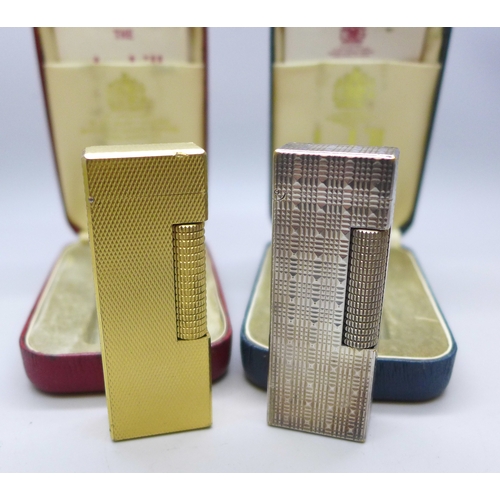 2234 - Two Dunhill lighters and spare flints *Not available for packing and posting*