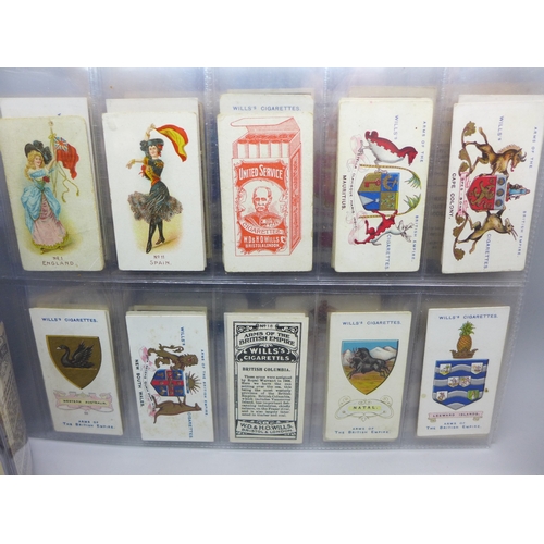 2264 - Mixed-themed cigarette cards; Will's (Australia and overseas issues), Aviation, Royal Mail, Flag Gir... 