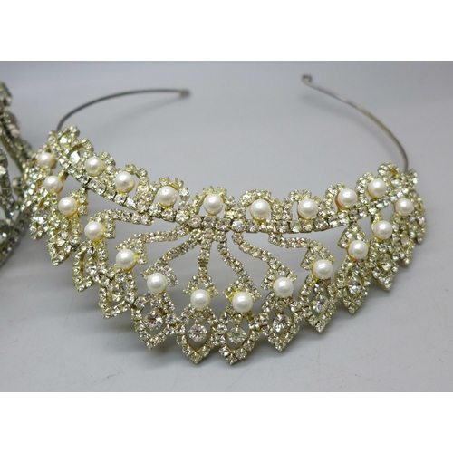 2267 - Two tiaras, a/f