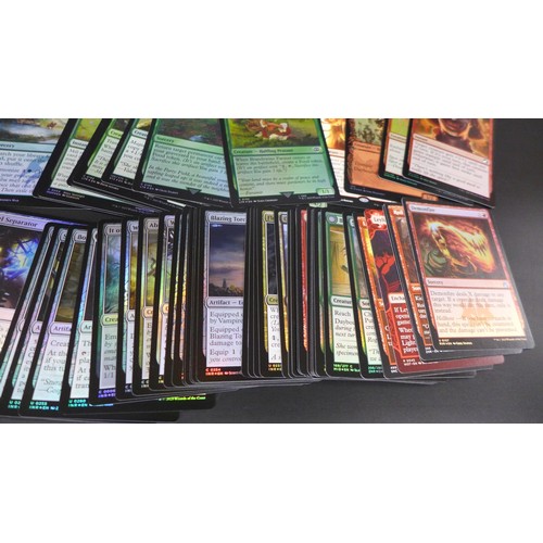 2208 - 150 all holographic Magic The Gathering (MTG) cards including promo cards