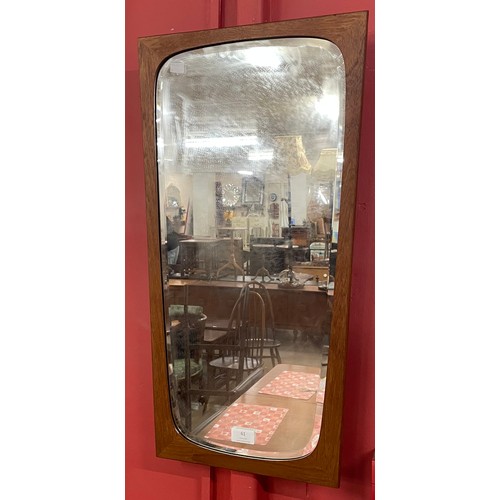 61 - A Danish teak framed mirror