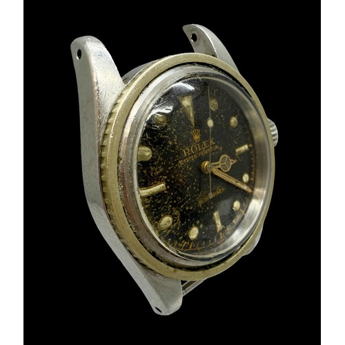 7100 - Rolex - a rare 1958 Oyster Perpetual Submariner wristwatch 'Big Crown', stainless steel case, refere... 