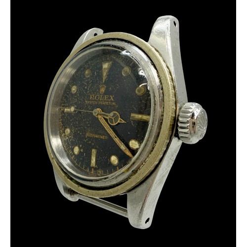 7100 - Rolex - a rare 1958 Oyster Perpetual Submariner wristwatch 'Big Crown', stainless steel case, refere... 