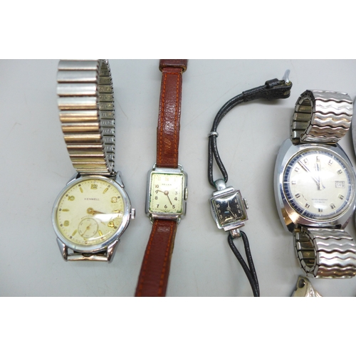 7142 - A collection of lady's and gentleman's mechanical wristwatches to include an ASA Digital example