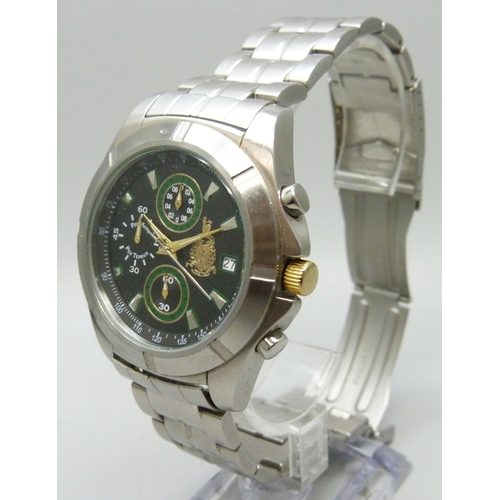 7162 - A Gibraltar chronograph wristwatch with date aperture, 45mm including crown, boxed