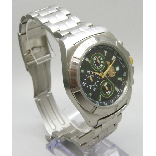 7162 - A Gibraltar chronograph wristwatch with date aperture, 45mm including crown, boxed