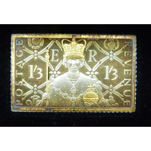 7181 - The Royal Mint, The Coronation Anniversary Ingot and Crown Set, limited edition 1955 and 2003 crowns... 