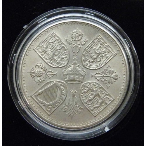 7181 - The Royal Mint, The Coronation Anniversary Ingot and Crown Set, limited edition 1955 and 2003 crowns... 
