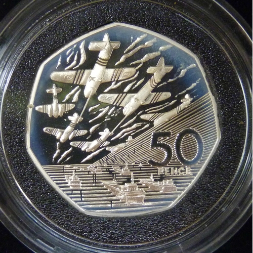 7183 - The Royal Mint, a 1994 silver proof three coin collection, silver dollar (26.73g 90%), 1 franc (22.2... 