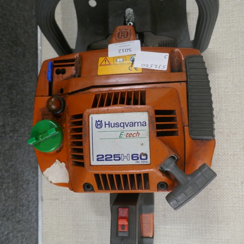 5012 - A Husqvarna 225H60 E-Tech petrol driven hedge cutter