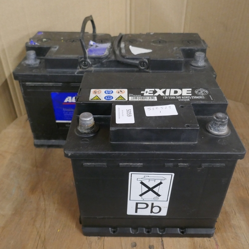 5059 - 2 x 12V batteries - an ACDelco 9Ah battery and an Exide 50Ah battery