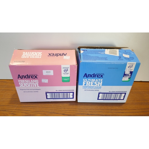 6020 - A quantity of Andrex Ultimate Fresh flushable wipes (516662474-23) *This lot is subject to VAT