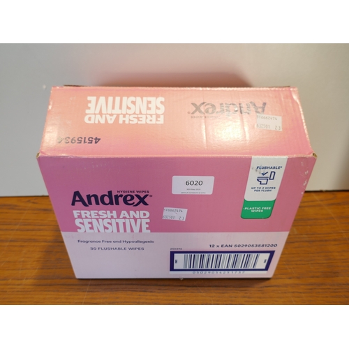 6020 - A quantity of Andrex Ultimate Fresh flushable wipes (516662474-23) *This lot is subject to VAT