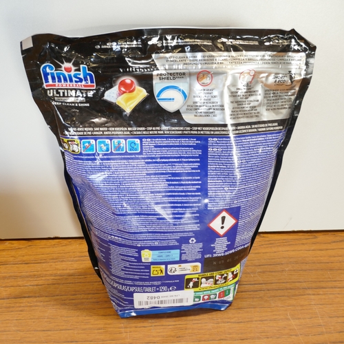 6025 - A pack of Finish Powerball Ultimate dishwasher tablets, Finish dishwasher salt and a Dr Beckman reus... 