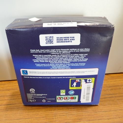 6025 - A pack of Finish Powerball Ultimate dishwasher tablets, Finish dishwasher salt and a Dr Beckman reus... 