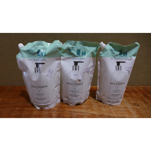 6175 - Three Bayliss & Harding-Jasmine and apple blossom luxury hand wash refills (516662474-14) *This lot ... 