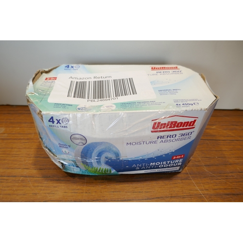 6124 - A box of miscellaneous items to include Uni-Bond moisture absorber tablets, tub of iron sulphate, te... 