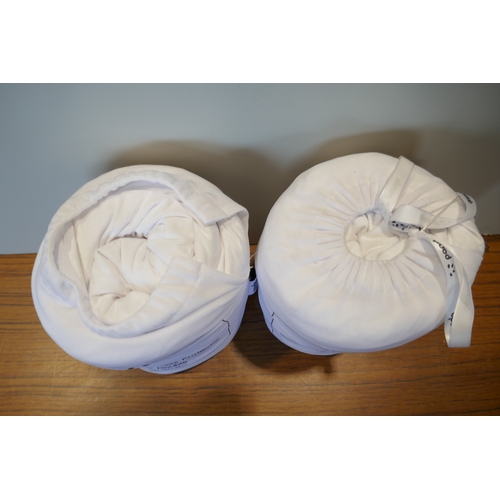 6143 - Two Panda London UK double bamboo mattress protectors